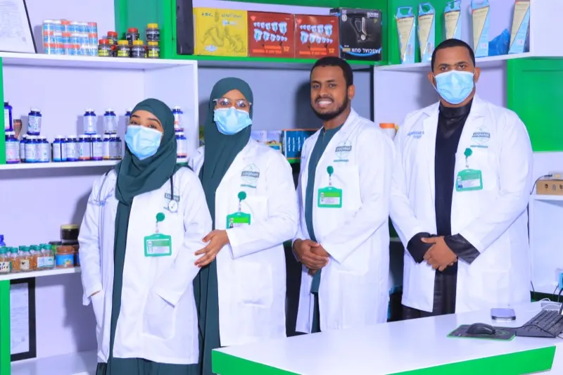The Luqman physiotherapy team in the Jigjiga clinic